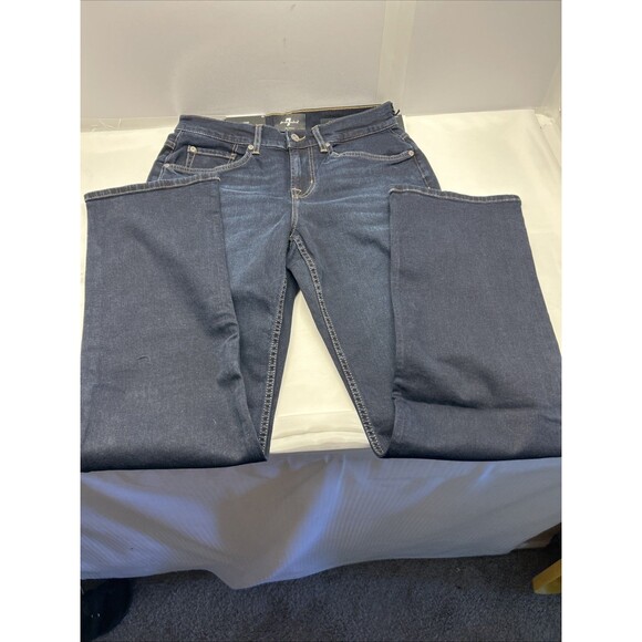 7 for All Mankind Austyn Relaxed Bootcut Jeans Unisex 29x32 Dark Wash NEW - Picture 1 of 10